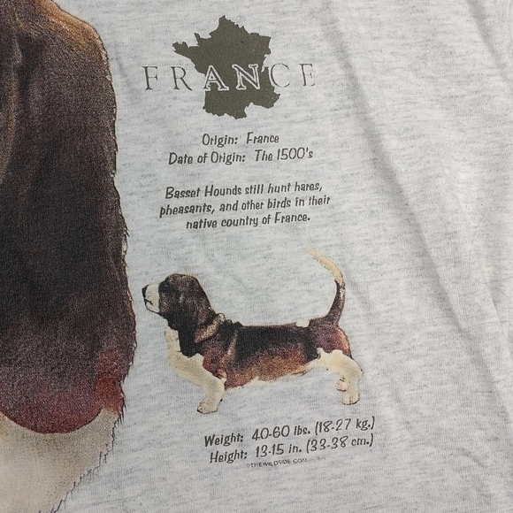 Basset hound men's large sized t shirt - Picture 5 of 9